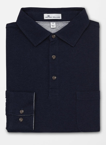 Peter Millar | Crown Fleece Long Sleeve Polo